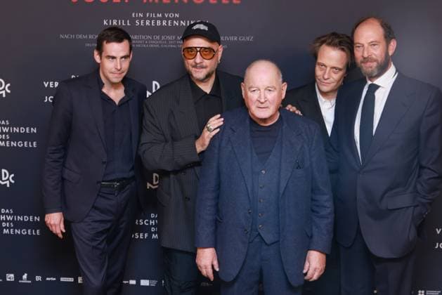 22.10.2025, Felix von Boehm, Kirill Serebrennikov, Burghart Klaußner, August Diehl, Olivier Guez zur Premiere von Das Verschwinden des Josef Mengele, Delphi-Filmpalast am Zoo, Berlin, Berlin