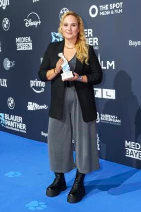 Corinna Wolf-Bartens bei der Verleihung vom Blauer Panther - TV & Streaming Award 2025 in der BMW Welt. München, 22.10.2025