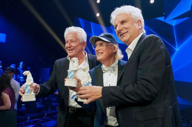 Miroslav Nemec, Otto Waalkes und Udo Wachtveitl bei der Verleihung vom Blauer Panther - TV & Streaming Award 2025 in der BMW Welt. München, 22.10.2025