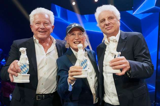 Miroslav Nemec, Otto Waalkes und Udo Wachtveitl bei der Verleihung vom Blauer Panther - TV & Streaming Award 2025 in der BMW Welt. München, 22.10.2025