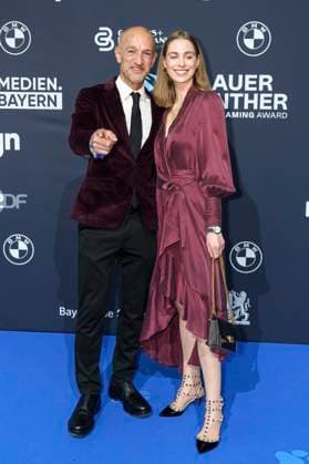 Peyman Amin mit Freundin Sandra Apfelbeck bei der Verleihung vom Blauer Panther - TV & Streaming Award 2025 in der BMW Welt. München, 22.10.2025
