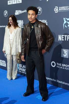 Lavinia Wilson und Joshua Kantara bei der Verleihung vom Blauer Panther - TV & Streaming Award 2025 in der BMW Welt. München, 22.10.2025