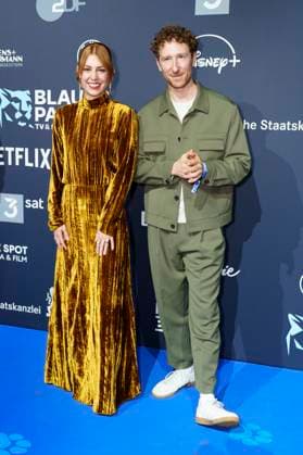 Eva Schulz und Louis Klamroth bei der Verleihung vom Blauer Panther - TV & Streaming Award 2025 in der BMW Welt. München, 22.10.2025
