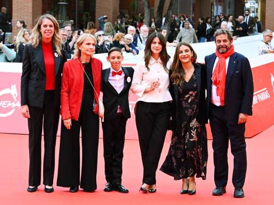 Rome, Italy, Italy: Roma Cinema Fest 2025 day 9 - Red carpet for the film SAVE THE CHILDREN. Pictured: Daniela Fatarella, Cristina Comencini, Christian Cervone, Barbara Ronchi, Viola Ardone and Claudio Tesauro. Rome Italy  - ZUMAp169 20251023_zea_p169_652 Copyright: xMaurizioxD Avanzox