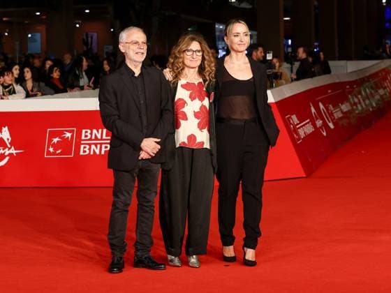 Roma Cinema Fest 2025 evening 9 - Red carpet for the film Before Us. Pictured are Daniele Luchetti, Valia Santella and Giulia Calenda.  Copyright: xMarcoxProvvisionatox xipa-agency.netx xDxAvanzo Landi Provvisionatox IPA_Agency_IPA66987081