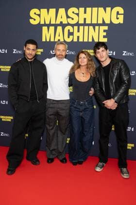 Smashing Machine Paris Film Premiere Namory Bakayoko, Frank Delay, Yael Langmann, Marin Judas attends Smashing Machine Paris Film Premiere at Pathe BNP Paribas on October 23, 2025 in Paris, France. Photo by Nasser Berzane ABACAPRESS.COM Paris France  Copyright: xBerzanexNasser ABACAx