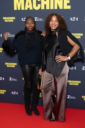 Smashing Machine Paris Film Premiere Clarisse Agbegnenou and Fanny Estelle Posvite attends Smashing Machine Paris Film Premiere at Pathe BNP Paribas on October 23, 2025 in Paris, France. Photo by Nasser Berzane ABACAPRESS.COM Paris France  Copyright: xBerzanexNasser ABACAx