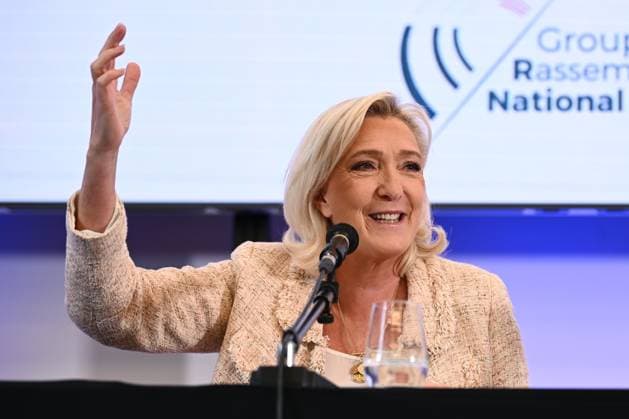 Press conference on the alternative budget (PLF2026) by Marine Le Pen and Jean-Philippe Tanguy at the Maison de la Chimie in Paris on 23 October 2025. - 23 10 2025 - France Ile-de-France (region) Paris -  JulienxMattiax xLexPictorium LePictorium_0317724