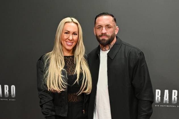 Dominique Eckerlin und Christian Eckerlin bei der Babo - Die Haftbefehl-Story (Netflix) Doku Premiere am 24.10.2025 in der Astor Film Lounge in Berlin Babo (Netflix) Premiere in Berlin