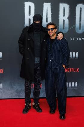 Premiere - BABO - Die Haftbefehl Story - Haftbefehl (Aykut Anhan) und Elyas M Barek bei der Premiere desr Netflix Doku BABO - Die Haftbefehl Story im Astor Film Lounge am 22.10.2025 in Berlin. Copyright: xEventpressxKochanx