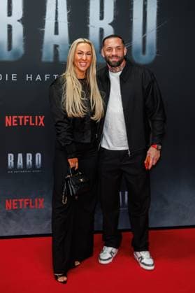 Premiere - BABO - Die Haftbefehl Story - Dominique Eckerlin und Christian Eckerlin bei der Premiere desr Netflix Doku BABO - Die Haftbefehl Story im Astor Film Lounge am 22.10.2025 in Berlin. Copyright: xEventpressxKochanx