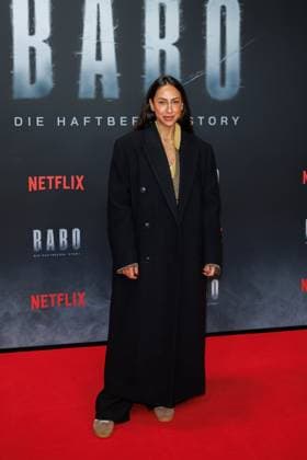 Premiere - BABO - Die Haftbefehl Story - Melissa Khalaj bei der Premiere desr Netflix Doku BABO - Die Haftbefehl Story im Astor Film Lounge am 22.10.2025 in Berlin. Copyright: xEventpressxKochanx