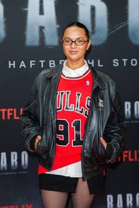 Premiere - BABO - Die Haftbefehl Story - Taneshia Abt bei der Premiere desr Netflix Doku BABO - Die Haftbefehl Story im Astor Film Lounge am 22.10.2025 in Berlin. Copyright: xEventpressxKochanx