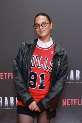 24.10.2025, Taneshia Abt zur Netflix Premiere von Babo Ð Die Haftbefehl-Story, Astor Film Lounge, Berlin, Berlin