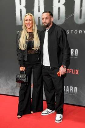 abb Haftbefehl- Dominique Eckerlin und Christian Eckerlin zu Gast auf dem roten Teppich des Special Screening Event dem Netflix Doku Highlight Babo Die Haftbefehl Story in der Astor Film Lounge am 24.10.2025in Berlin Berlin Deutschland