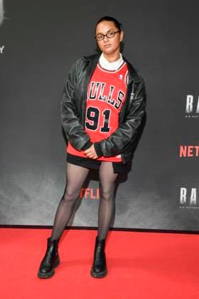 abb Haftbefehl- Taneshia Abt zu Gast auf dem roten Teppich des Special Screening Event dem Netflix Doku Highlight Babo Die Haftbefehl Story in der Astor Film Lounge am 24.10.2025in Berlin Berlin Deutschland