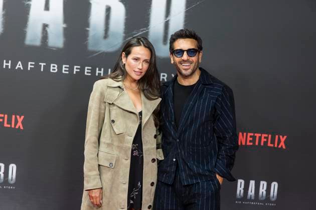 Babo, Premiere in der Astor Film Lounge, Berlin, 24.10.2025 Jessica Riso und Elyas M Barek bei der Premiere des Netflix Films Babo in der Astor Film Lounge Berlin am 24.10.2025. Berlin Astor Film Lounge Copyright: xBenxKriemannx