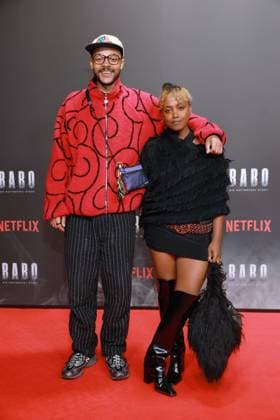 24.10.2025, Yannick Niang und Tsellot Melesse zur Netflix Premiere von Babo Ð Die Haftbefehl-Story, Astor Film Lounge, Berlin, Berlin
