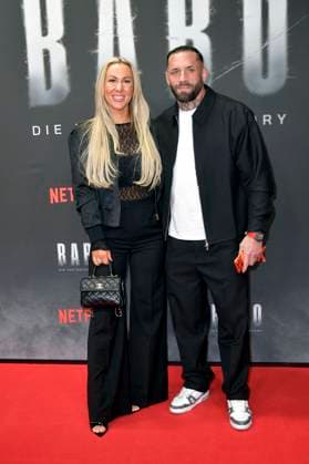 Christian Eckerlin und Dominique Eckerlin beim Special Screening des Netflix Dokumentarfilms Babo - Die Haftbefehl-Story in der Astor Film Lounge. Berlin, 24.10.2025