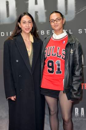 Melissa Khalaj und Taneshia Abt beim Special Screening des Netflix Dokumentarfilms Babo - Die Haftbefehl-Story in der Astor Film Lounge. Berlin, 24.10.2025