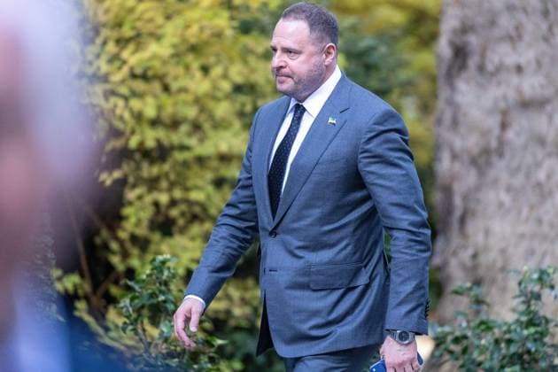 October 24, 2025, London, England, United Kingdom: Head of theÃ‚ Office of the President of UkraineÃ‚ ANDRII YERMAK arrives at 10 Downing Street to join a meeting of the Coalition of the Willin allies meeting. London United Kingdom - ZUMAs262 20251024_zip_s262_047 Copyright: xTayfunxSalcix