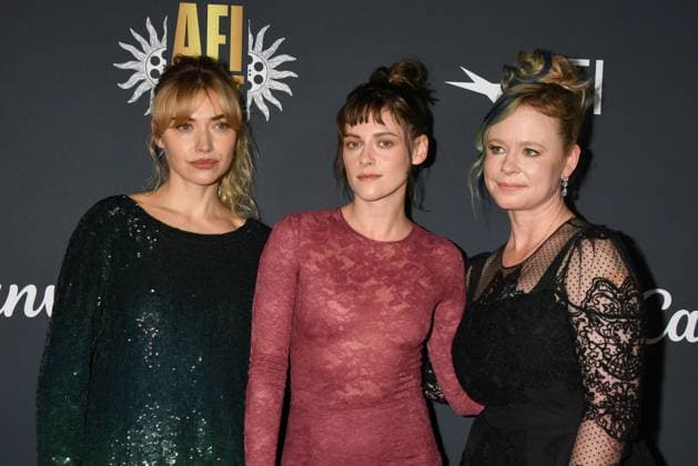HOLLYWOOD, CALIFORNIA - OCTOBER 26: Imogen Poots, Kristen Stewart and Thora Birch at The Chronology Of Water special screening during 2025 AFI FEST at TCL Chinese 6 Theatres on October 26, 2025 in Hollywood, California. Copyright: xJeffreyxMayerx xMediaPunchx