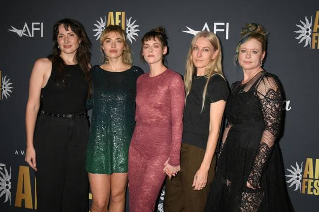 HOLLYWOOD, CALIFORNIA - OCTOBER 26: Maggie Mclean, Imogen Poots, Kristen Stewart, Dylan Meyer and Thora Birch at The Chronology Of Water special screening during 2025 AFI FEST at TCL Chinese 6 Theatres on October 26, 2025 in Hollywood, California. Copyright: xJeffreyxMayerx xMediaPunchx