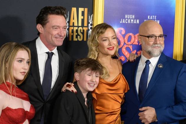 Song Sung Blue Premiere - Los Angeles, USA LOS ANGELES, USA. October 26, 2025: Ella Anderson, Hugh Jackman, Hudson Hensley, Kate Hudson & Craig Brewer at the AFI FEST premiere for Song Sung Blue at the TCL Chinese Theatre. Los Angeles CA USA  Copyright: xPaulxSmith Featureflashx