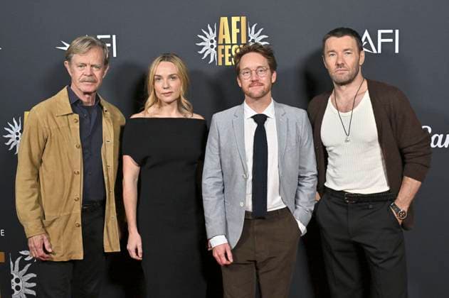 William H. Macy, Kerry Condon, Clint Bentley und Joel Edgerton bei der Premiere des Kinofilms Train Dreams auf dem 39. AFI Fest 2025 im TCL Chinese 6 Theatre. Los Angeles, 26.10.2025