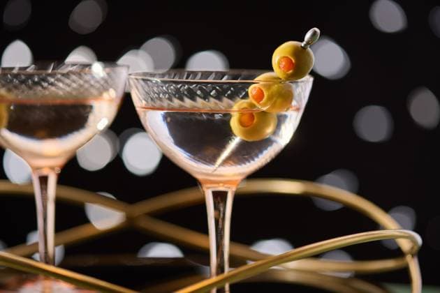 Two Martinis in Vintage Rose Colored Glasses Toronto, Ontario, Canada R_JEWA251023-1869558-01