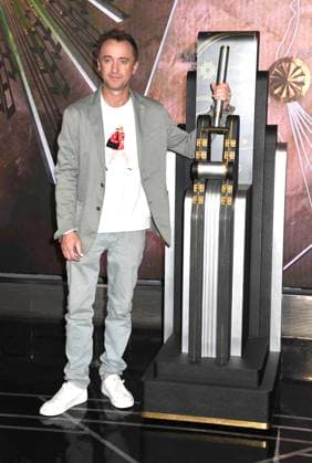 NEW YORK, NY- OCTOBER 27: Tom Felton Lights the Empire State Building to celebrate his Broadway debut when he returns to same iconic role now on stage in Harry Potter and the Cursed Child on October 27, 2025 in New York City. Copyright: xmpi099x