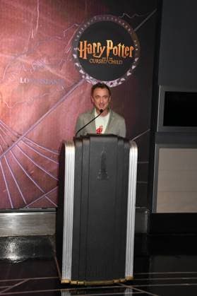Tom Felton Lights the Empire State Building to celebrate his Broadway debut when he returns to same iconic role now on stage in Harry Potter And The Cursed Child Featuring: Tom Felton Where: New York City, New York, United States When: 27 Oct 2025 Credit: mpi099 MediaPunch INSTARimages EDITORIAL USE ONLY. NOT FOR USE BY NEWSPAPERS BASED IN THE UK. Copyright: xx instar55218780