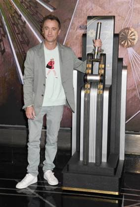 Tom Felton Lights the Empire State Building to celebrate his Broadway debut when he returns to same iconic role now on stage in Harry Potter And The Cursed Child Featuring: Tom Felton Where: New York City, New York, United States When: 27 Oct 2025 Credit: mpi099 MediaPunch INSTARimages EDITORIAL USE ONLY. NOT FOR USE BY NEWSPAPERS BASED IN THE UK. Copyright: xx instar55218784