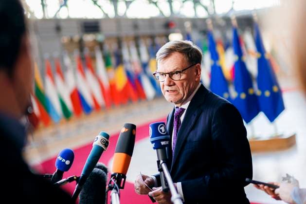 Johann Wadephul (CDU), Bundesaussenminister, aufgenommen im Rahmen einer Pressekonferenz im Berlaymont-Gebaede der EU in Bruessel, 27.10.2025. Fotografiert im Auftrag des Auswaertigen Amtes (AA) Bruessel Belgien *** Johann Wadephul CDU , Federal Foreign Minister, photographed during a press conference at the Berlaymont building of the EU in Brussels, 27 10 2025 Photographed on behalf of the Foreign Office AA Brussels Belgium Copyright: xFelixxZahn AAx