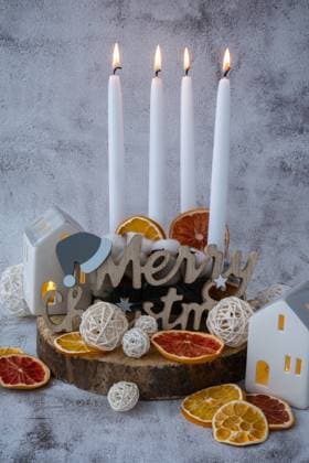 Traditional Burning Christmas Wax Candles with numbers counting down for Christmas New year and Christmas preparation. Four-week advent candles on table. Handmade eco-friendly decor. Sustainable Christmas decoration Traditional Burning Christmas Wax Candles with numbers counting down for Christmas New year and Christmas preparation. Four-week advent candles on table. Handmade eco-friendly decor. Sustainable Christmas decoration. Copy space, 61019660.jpg RECORD DATE NOT STATED