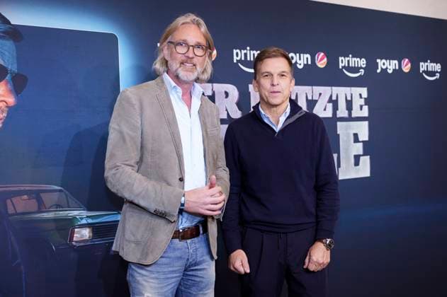 Marc Rasmus und Christoph Schneider bei der Premiere der Prime Video SAT.1-Serie Der letze Bulle im Gloria Palast. München, 27.10.2025