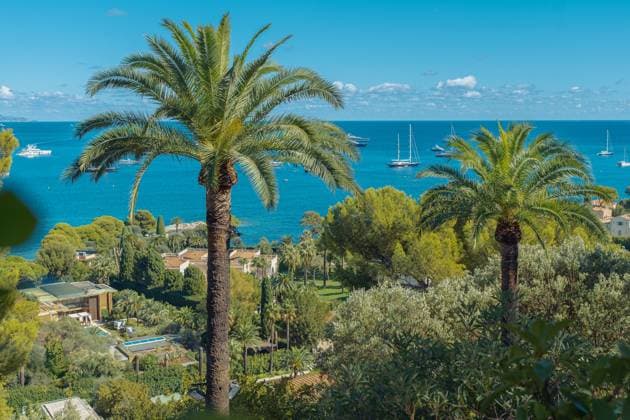Französische Riviera mit Meerblick French Riviera with sea views, Villa Ephrussi de Rothschild, Villa Ile-de-France on Cape Saint-Jean-Cap-Ferrat, Cote d Azur, France (License=RF) Copyright: xZoonar.com stefaniax 24095994