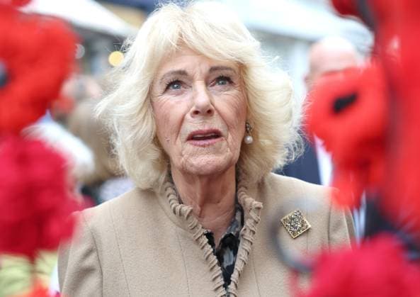 Queen Camilla Visits Communities In Corsham And Bromham CORSHAM, ENGLAND - OCTOBER 28: Queen Camilla views the poppy displays in the town during her visit to The Poppy Project on October 28, 2025 in Corsham, England. The Poppy Project has resulted in a display of crocheted and knitted poppies, which commemorates the 80th anniversary of the end of World War II., Credit:Chris Jackson Avalon United Kingdom, England, Corsham  Copyright: xChrisxJacksonx xAvalonx 1048793396