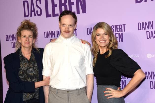 Neele Leana Vollmar.Regisseurin Drehbuchautorin Lukas Rueppel Schauspieler Anke Engelke Schauspielerin Hauptdarstellerin Muenchen 28.10.2025 Rio Filmpalast Premiere Dann passiert das Leben Foto Muenchen