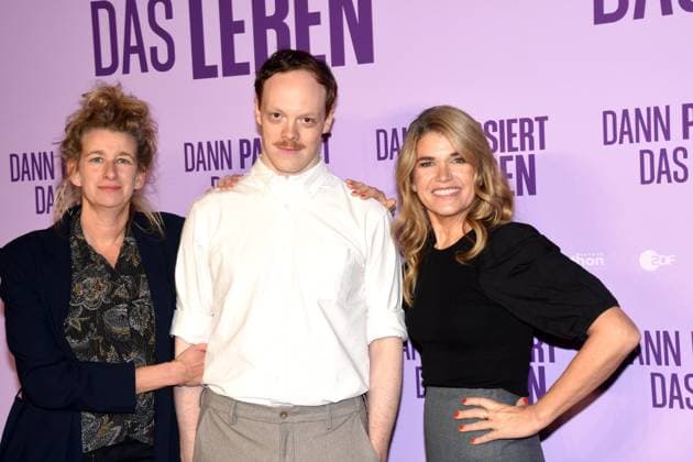 Neele Leana Vollmar.Regisseurin Drehbuchautorin Lukas Rueppel Schauspieler Anke Engelke Schauspielerin Hauptdarstellerin Muenchen 28.10.2025 Rio Filmpalast Premiere Dann passiert das Leben Foto Muenchen