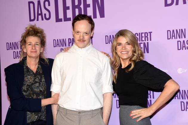 Neele Leana Vollmar.Regisseurin Drehbuchautorin Lukas Rueppel Schauspieler Anke Engelke Schauspielerin Hauptdarstellerin Muenchen 28.10.2025 Rio Filmpalast Premiere Dann passiert das Leben Foto Muenchen