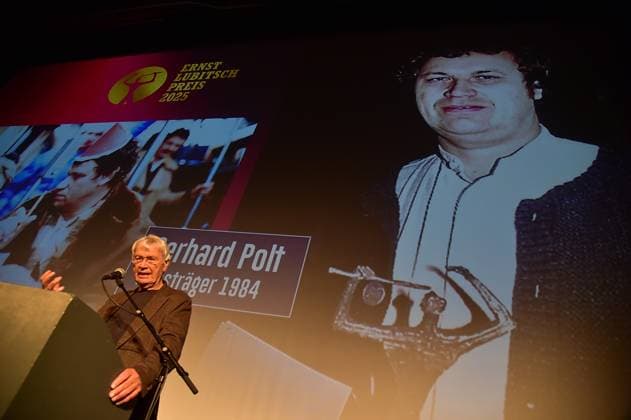 68. Preisverleihung Ernst-Lubitsch-Preis Gerhard Polt, Preisträger 1984 Ankunft, roter Teppich zur 68. Preisverleihung Ernst-Lubitsch-Preis im kino Babylon Berlin am 29.10.2025