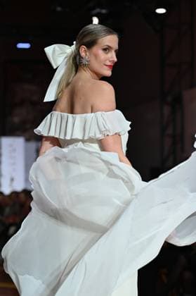 October 29, 2025, Madrid, Spain: A model showcases creations by Maria Diezma during the Atelier Couture bridal catwalk within Madrid Fashion Week at Fabrica de Tapices. Madrid Spain - ZUMAs197 20251029_aaa_s197_288 Copyright: xAtilanoxGarciax