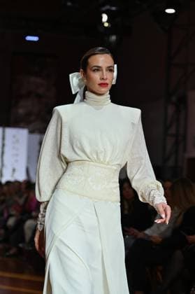 October 29, 2025, Madrid, Spain: A model showcases creations by Maria Diezma during the Atelier Couture bridal catwalk within Madrid Fashion Week at Fabrica de Tapices. Madrid Spain - ZUMAs197 20251029_aaa_s197_293 Copyright: xAtilanoxGarciax