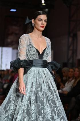 October 29, 2025, Madrid, Spain: A model showcases creations by Maria Diezma during the Atelier Couture bridal catwalk within Madrid Fashion Week at Fabrica de Tapices. Madrid Spain - ZUMAs197 20251029_aaa_s197_336 Copyright: xAtilanoxGarciax