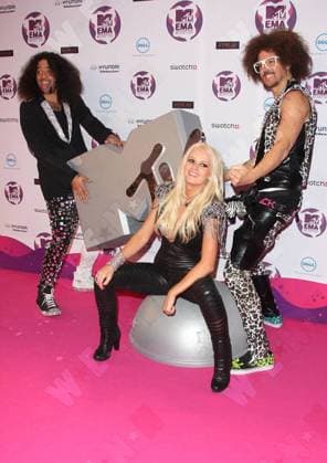 LMFAO and Lauren Bennett The MTV Europe Music Awards 2011 (EMAs) held at the Odyssey Arena - Press Room Belfast, Northern Ireland - 06.11.11, London WENN 5751170.jpg