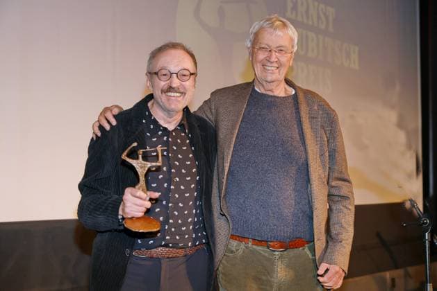 29.10.2025 , Preisträger Josef Hader und Laudator Gerhard Polt zur Preisverleihung des Ernst-Lubitsch-Preis 2025, Kino Babylon, Rosa Luxemburg Platz, Berlin, Berlin