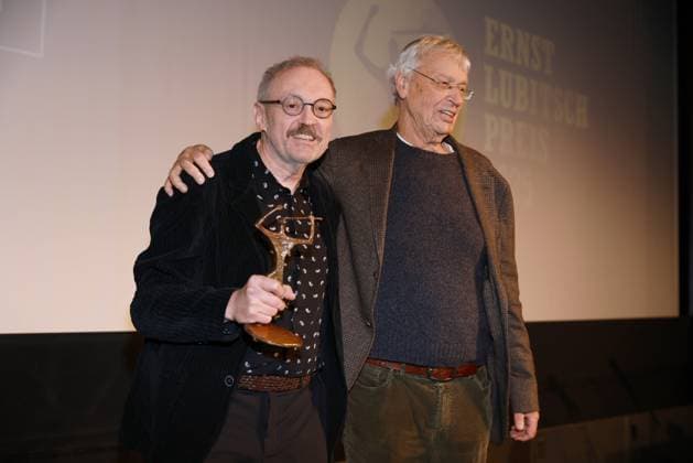 29.10.2025 , Preisträger Josef Hader und Laudator Gerhard Polt zur Preisverleihung des Ernst-Lubitsch-Preis 2025, Kino Babylon, Rosa Luxemburg Platz, Berlin, Berlin
