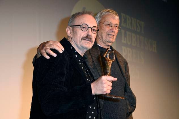Josef Hader und Gerhard Polt bei der 67. Verleihung vom Ernst-Lubitsch-Preis 2025 im Kino Babylon. Berlin, 29.10.2025
