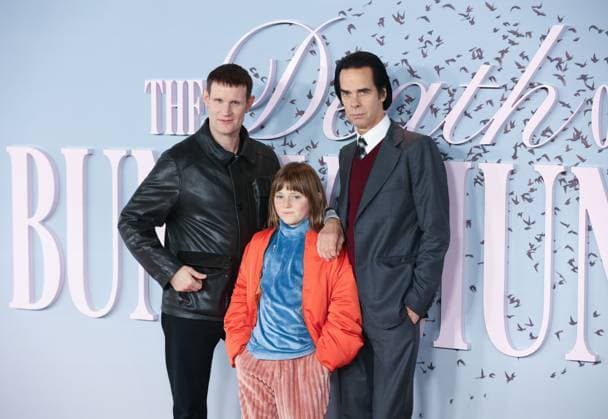 The Death of Bunny Munro Premiere in London LONDON, UNITED KINGDOM – OCTOBER 30: Nick Cave (R), Rafael Mathe (C) and Matt Smith (L) attend the premiere of The Death of Bunny Munro held at the Royal Festival Hall in London, United Kingdom, on October 30, 2025. Zeynep Demir Aslim Anadolu London United Kingdom. Editorial use only. Please get in touch for any other usage.  Copyright: x2025xAnadoluxZeynepxDemirxAslimx